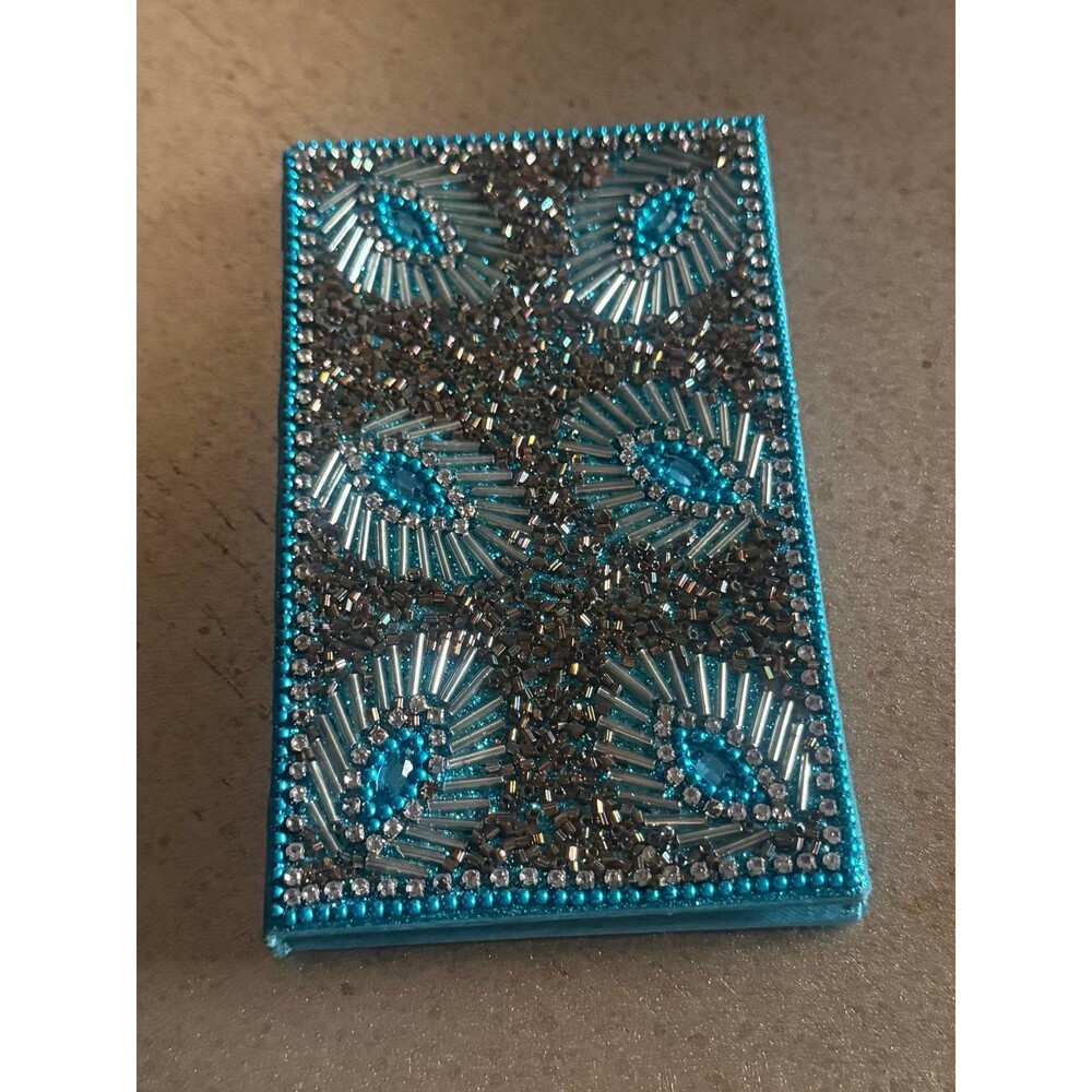 Beaded Teal/Turquoise Mini Journal / Notebook - New with Tags